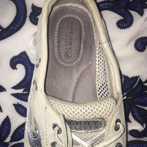 Grey/silver Sperry’s Topsider Boat Shoes